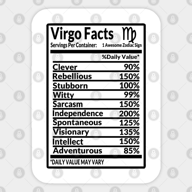 Zodiac Series: Virgo facts Sticker by Jarecrow 